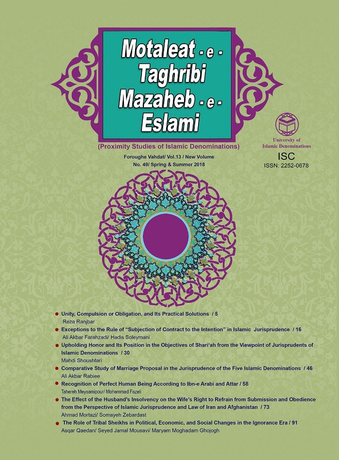Motaleat-e-Taghribi Mazaheb-e-Eslami (Proximity Studies of Islamic Denominations) (Foroughe Vahdat)